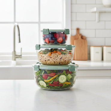 Set de 3 Boîtes de Conservation "Clipso Fresh To Go" – Étanche & Sans BPA | Vert Sauge