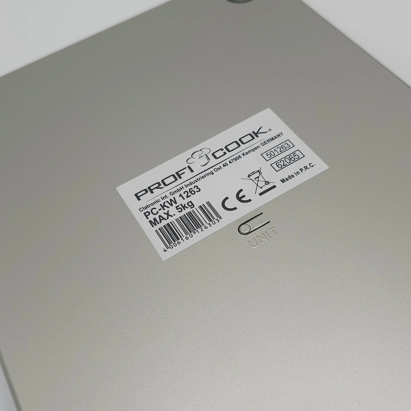 Balance de Cuisine Digitale ProfiCook – Écologique Sans Pile & Acier Inoxydable