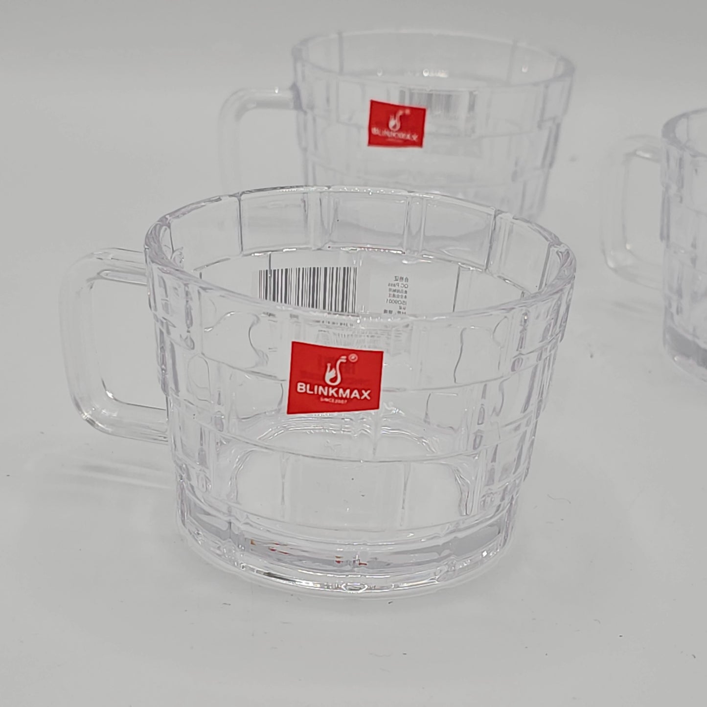 Set de 6 Tasses en Verre Texturé Blinkmax – Élégance Givrée pour Café & Thé