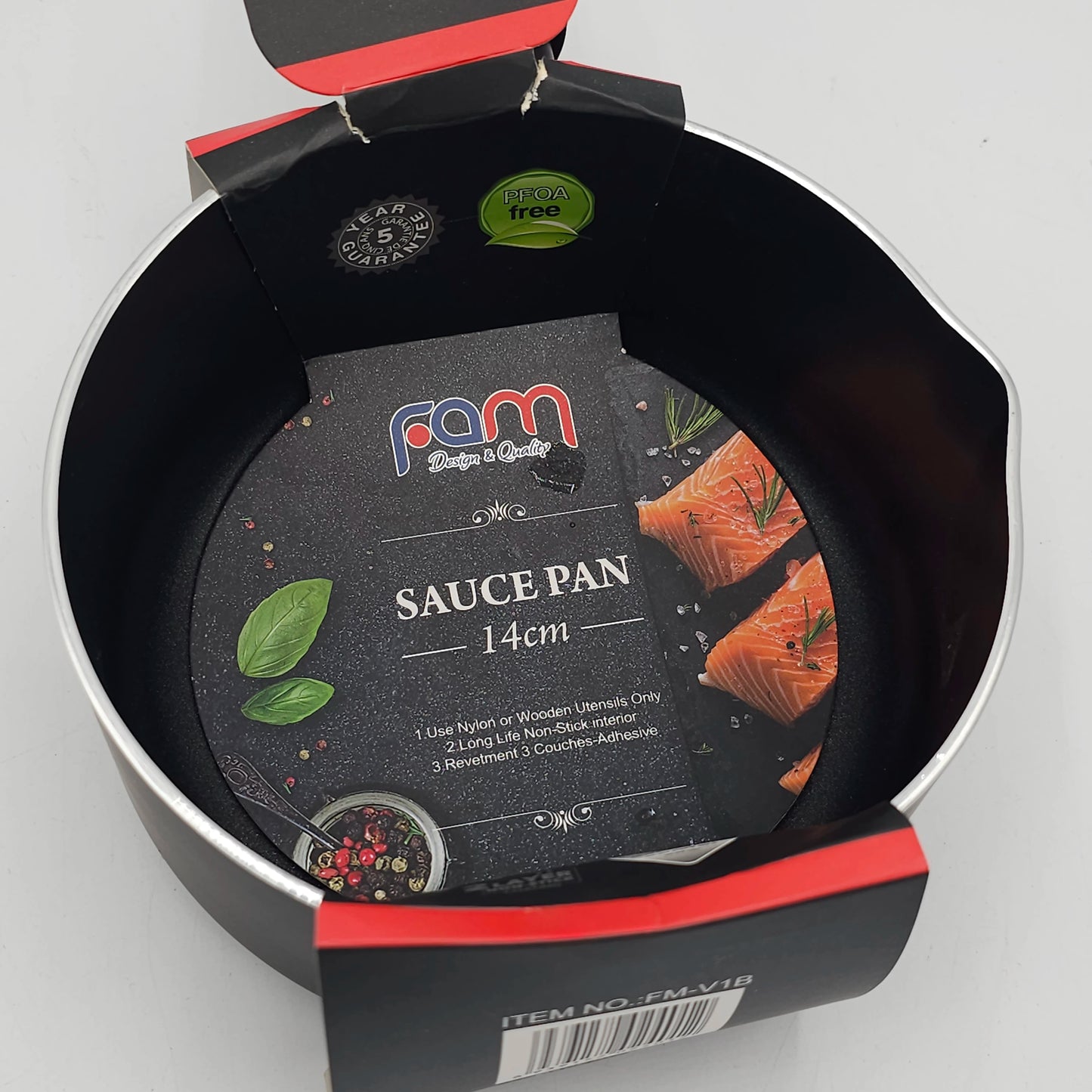 Casserole 14cm Anti-Adhésive FAM – Précision et Haute Qualité