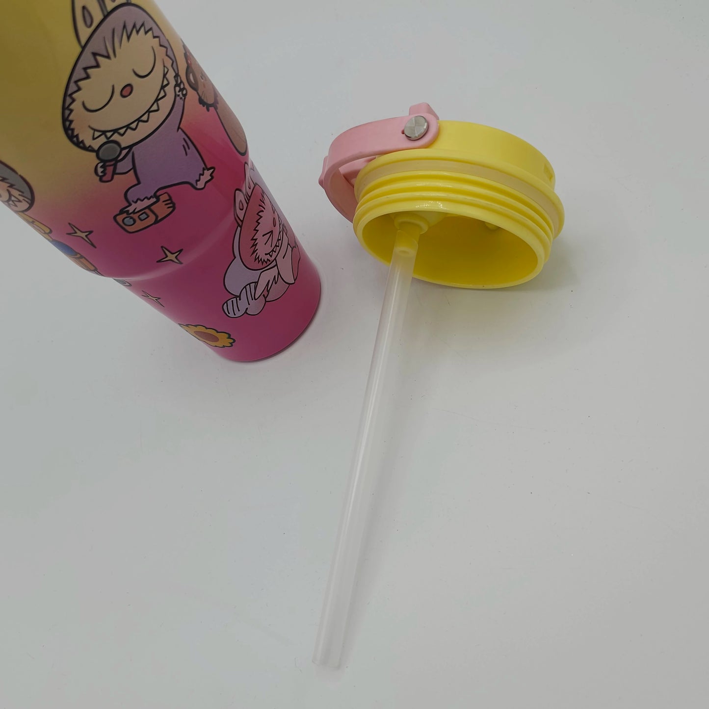 Gourde Isotherme Labubu "Sweet Dreams" – Gobelet de Voyage avec Paille