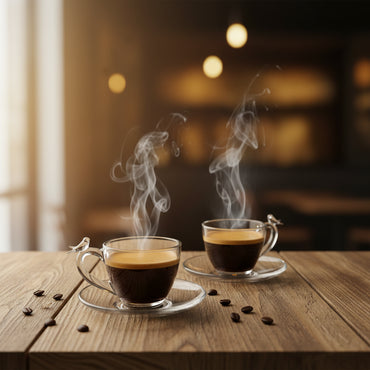 Coffret Service à Café "Bird Series" en Verre Cristallin - Set de 12 Pièces