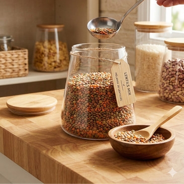 Bocal de Conservation en Verre – Couvercle Bambou