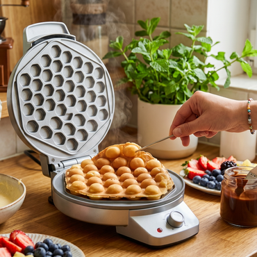 Gaufrier Bubble Waffle Électrique Clatronic
