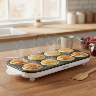 Crêpière Électrique Multi-Crêpes Techwood – Appareil 8 Empreintes Convivial