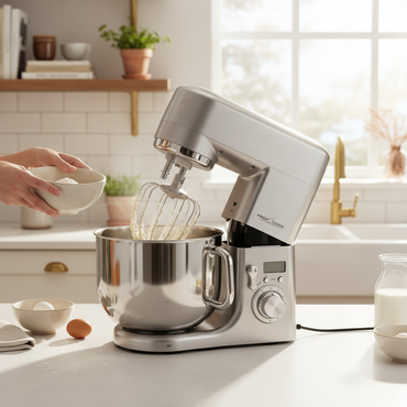 Robot Pâtissier Professionnel ProfiCook – Inox Brossé avec Écran LCD ( 10L)