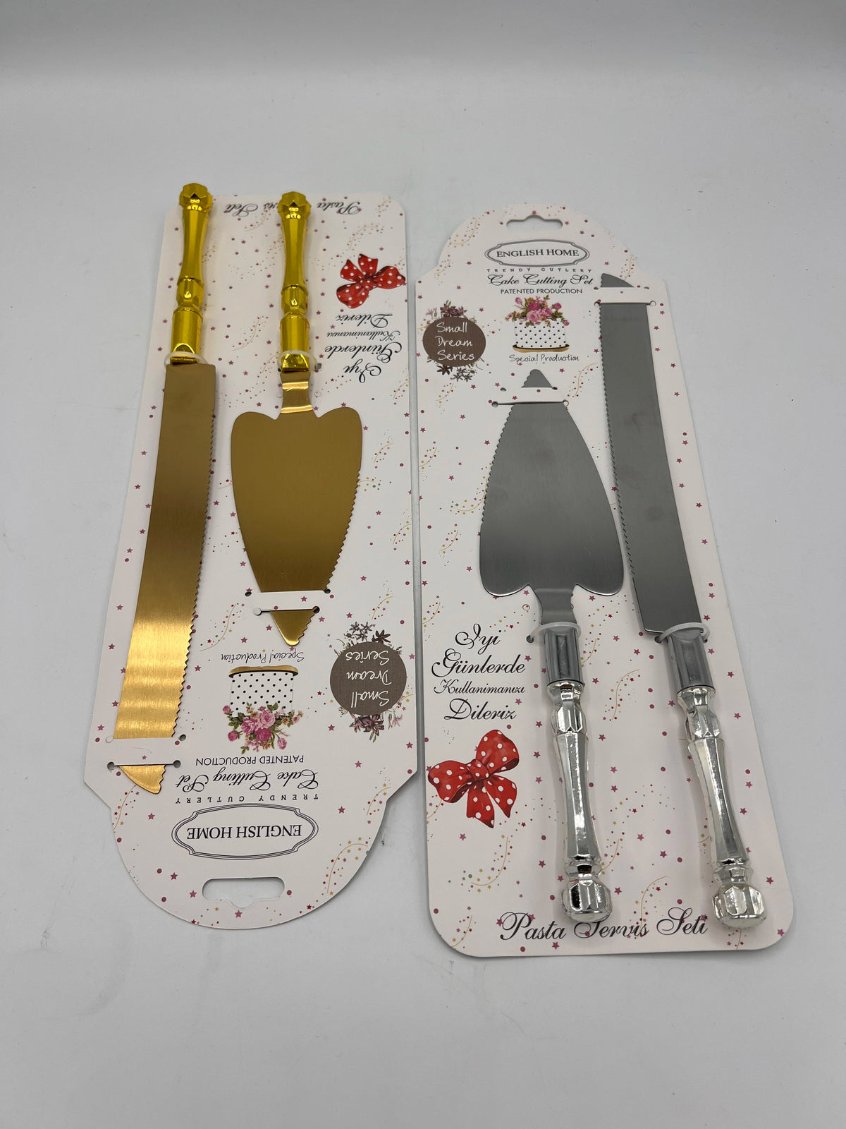 Set de Service à Gâteau Élégant "English Home" - Pelle et Couteau à Pâtisserie