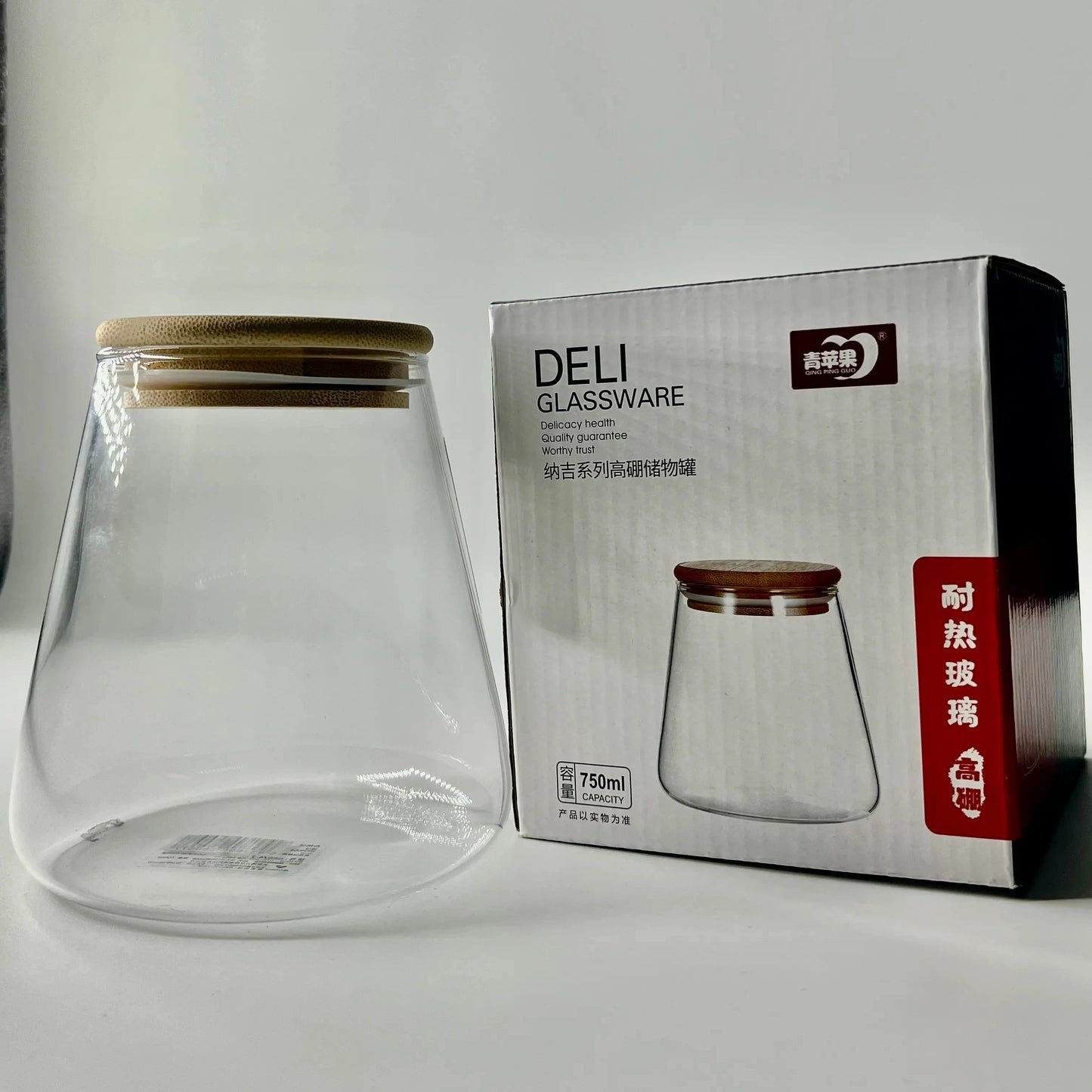 Bocal de Conservation en Verre – Couvercle Bambou