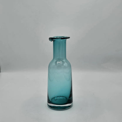 Vase Soliflore en Verre Soufflé Bleu Azur – Design Artisanal & Élégant