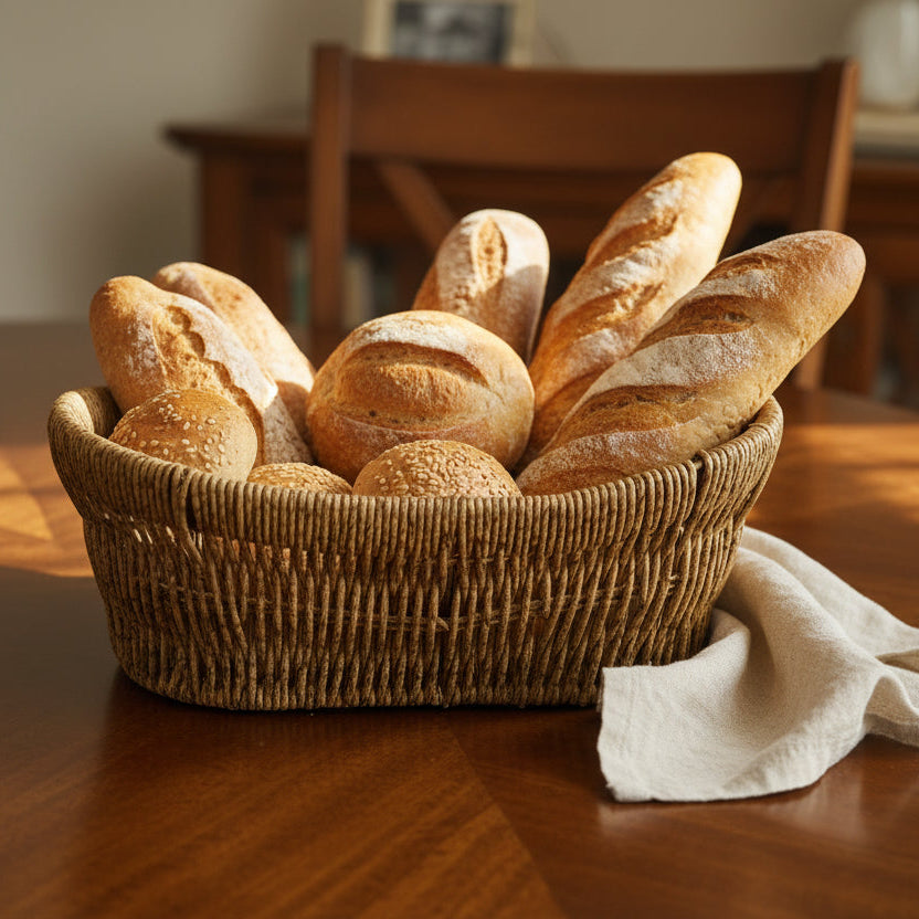 Panier de Rangement Tressé Ovale – Design Bohème & Naturel | Corbeille Multi-usage