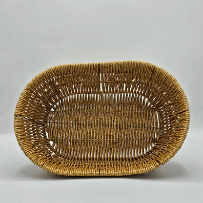Panier de Rangement Tressé Ovale – Design Bohème & Naturel | Corbeille Multi-usage