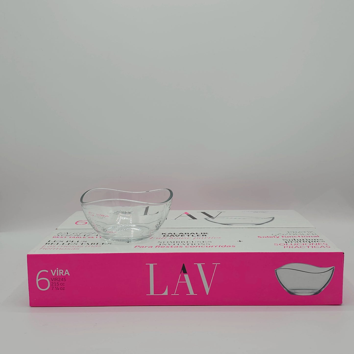Set de 6 Coupelles en Verre Design "Vira" – 215cc | Élégance & Art de la Table