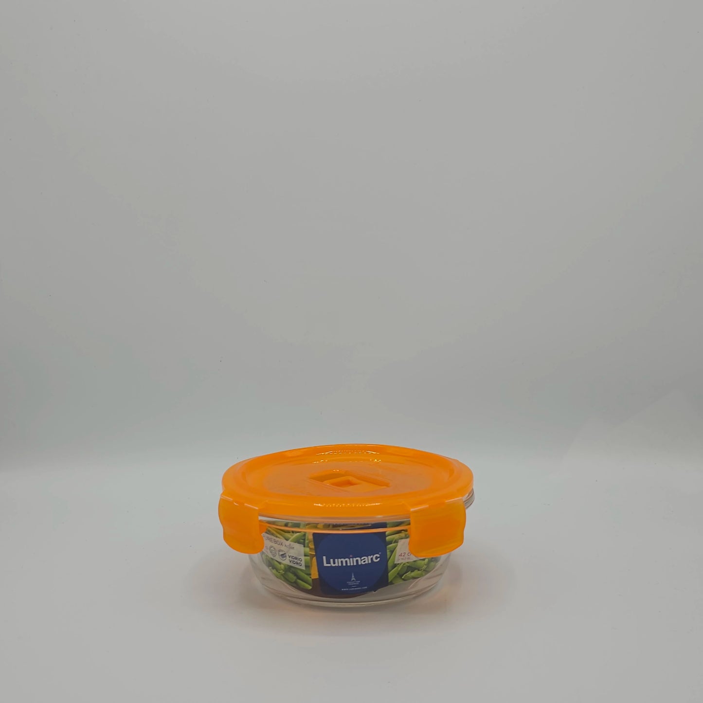 Boîte de Conservation Ronde Luminarc "Pure Box Active" – Verre Trempé & Valve Vapeur | Orange