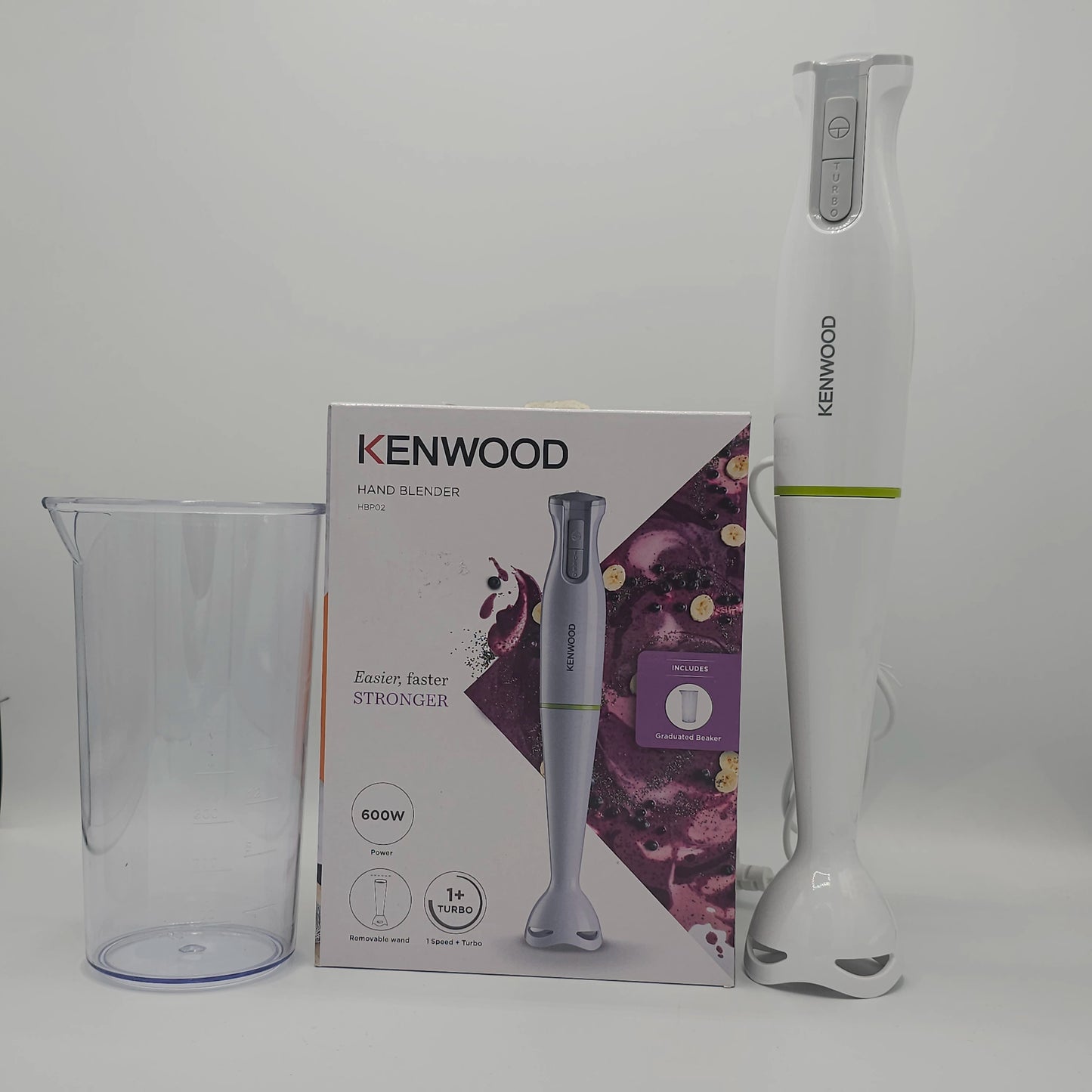 Mixeur Plongeant Kenwood 600W – Pied Amovible & Fonction Turbo | Pack avec Gobelet Gradué
