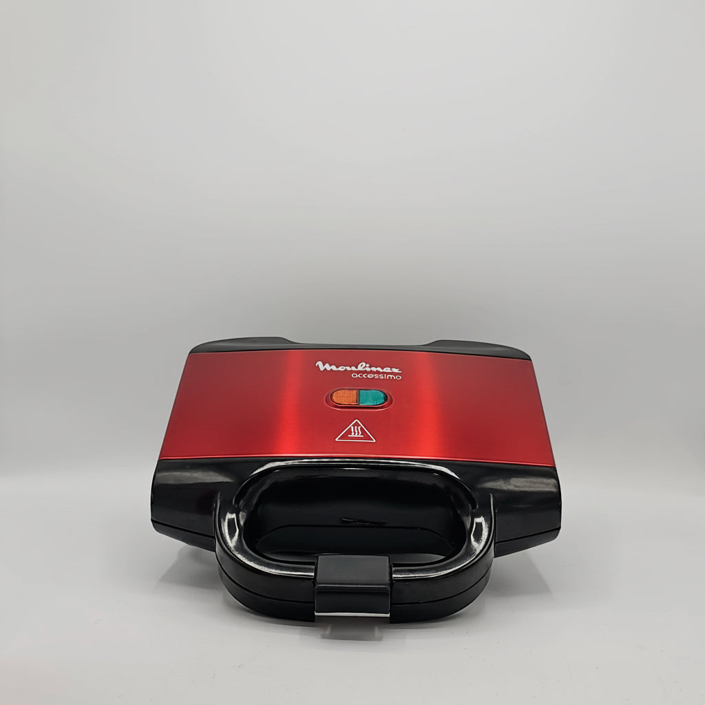 Appareil à Croque-Monsieur Moulinex Accessimo – Compact & Antiadhésif – Rouge Rubis