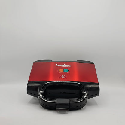 Appareil à Croque-Monsieur Moulinex Accessimo – Compact & Antiadhésif – Rouge Rubis
