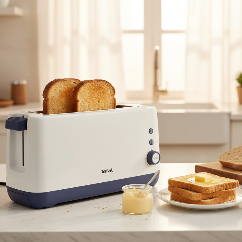 Grille-pain Tefal Minim Compact – 7 Niveaux de Thermostat & Fonctions Décongélation