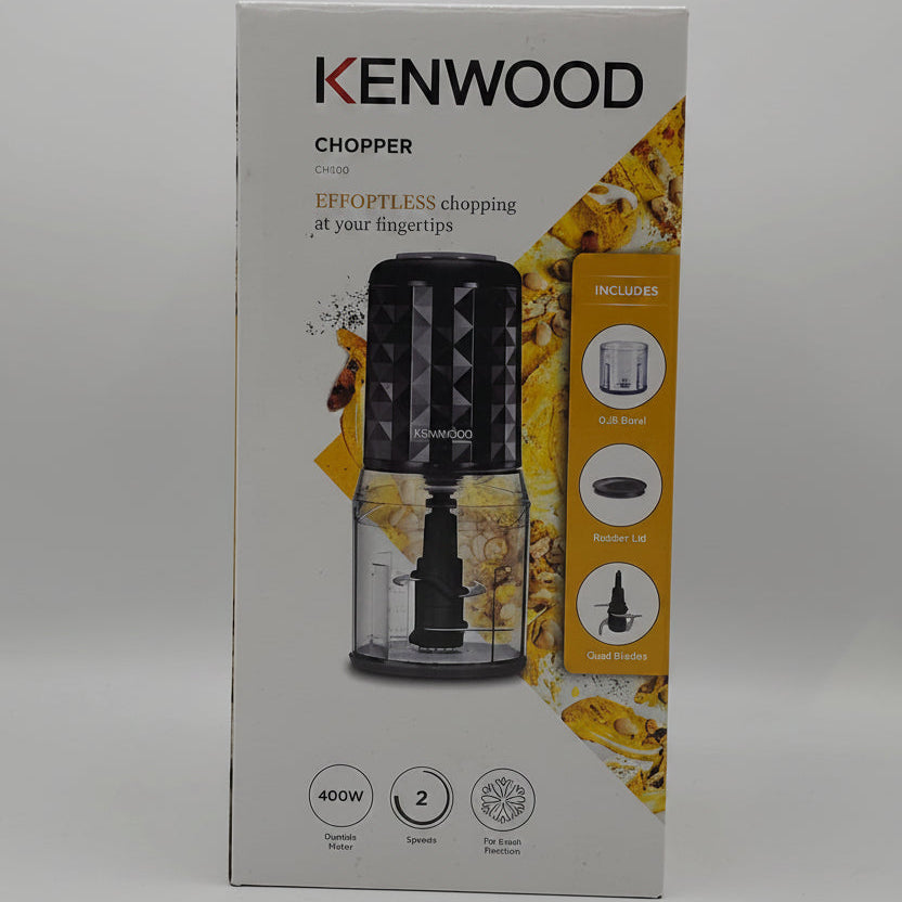 Mini Hachoir Électrique Kenwood CHP40 – 400W Quadblade & Pileur de Glace