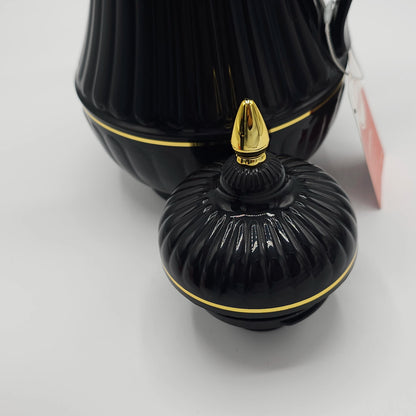 Duo de Carafes Isothermes "Royal Black & Gold" – Set de Thermos Design Oriental