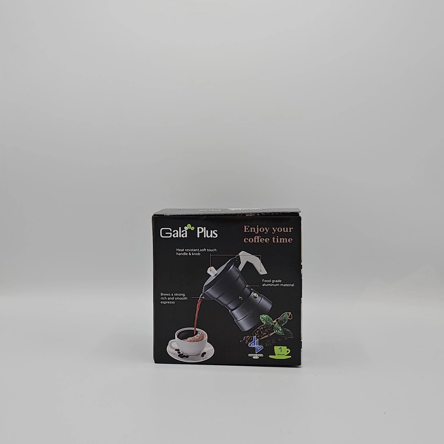 Cafetière Moka Italienne Gala Plus - Espresso Riche & Authentique (1 Tasse)