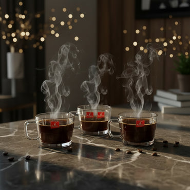 Set de 6 Tasses en Verre Texturé Blinkmax – Élégance Givrée pour Café & Thé