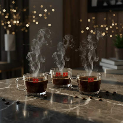 Set de 6 Tasses en Verre Texturé Blinkmax – Élégance Givrée pour Café & Thé