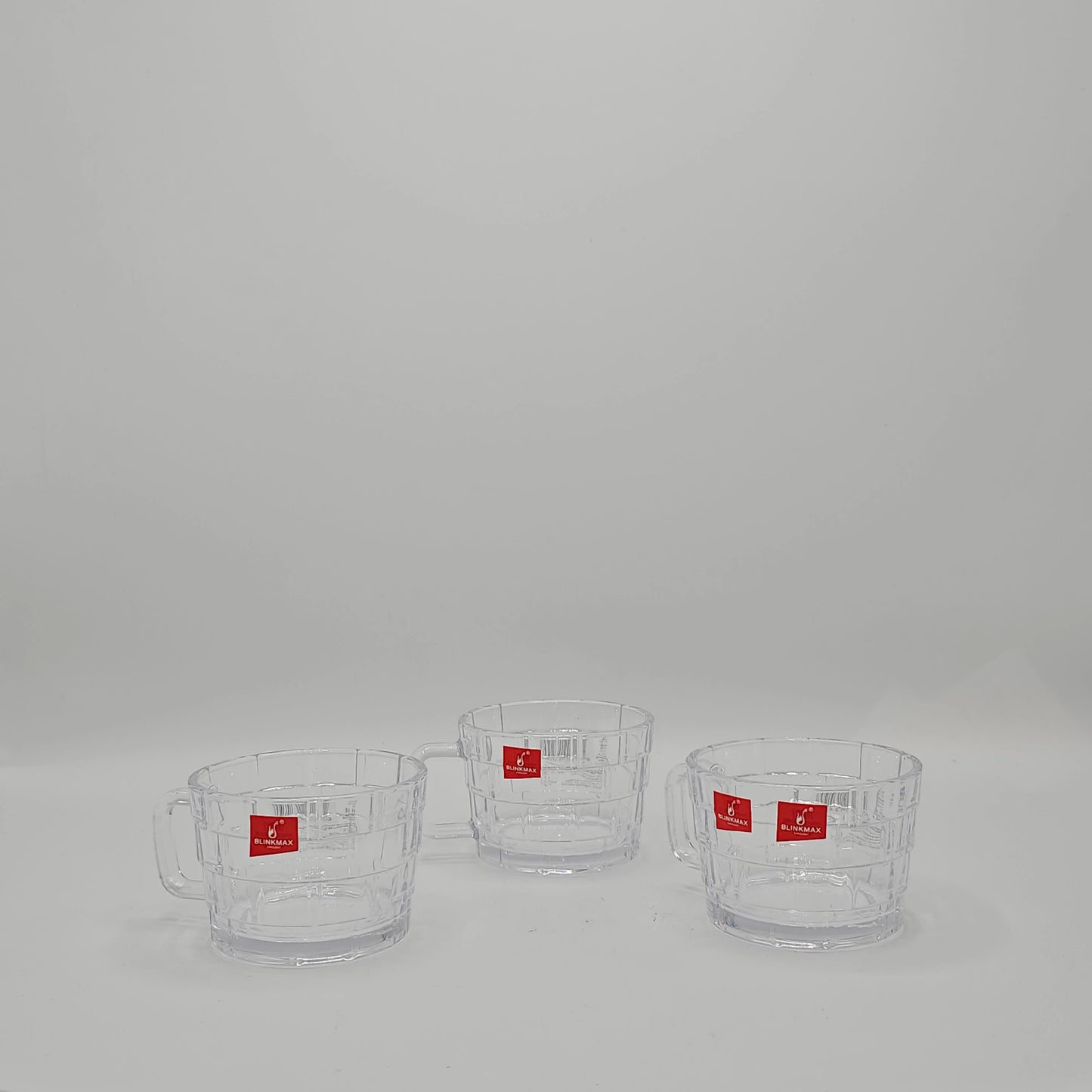 Set de 6 Tasses en Verre Texturé Blinkmax – Élégance Givrée pour Café & Thé