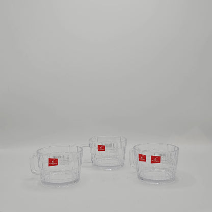 Set de 6 Tasses en Verre Texturé Blinkmax – Élégance Givrée pour Café & Thé