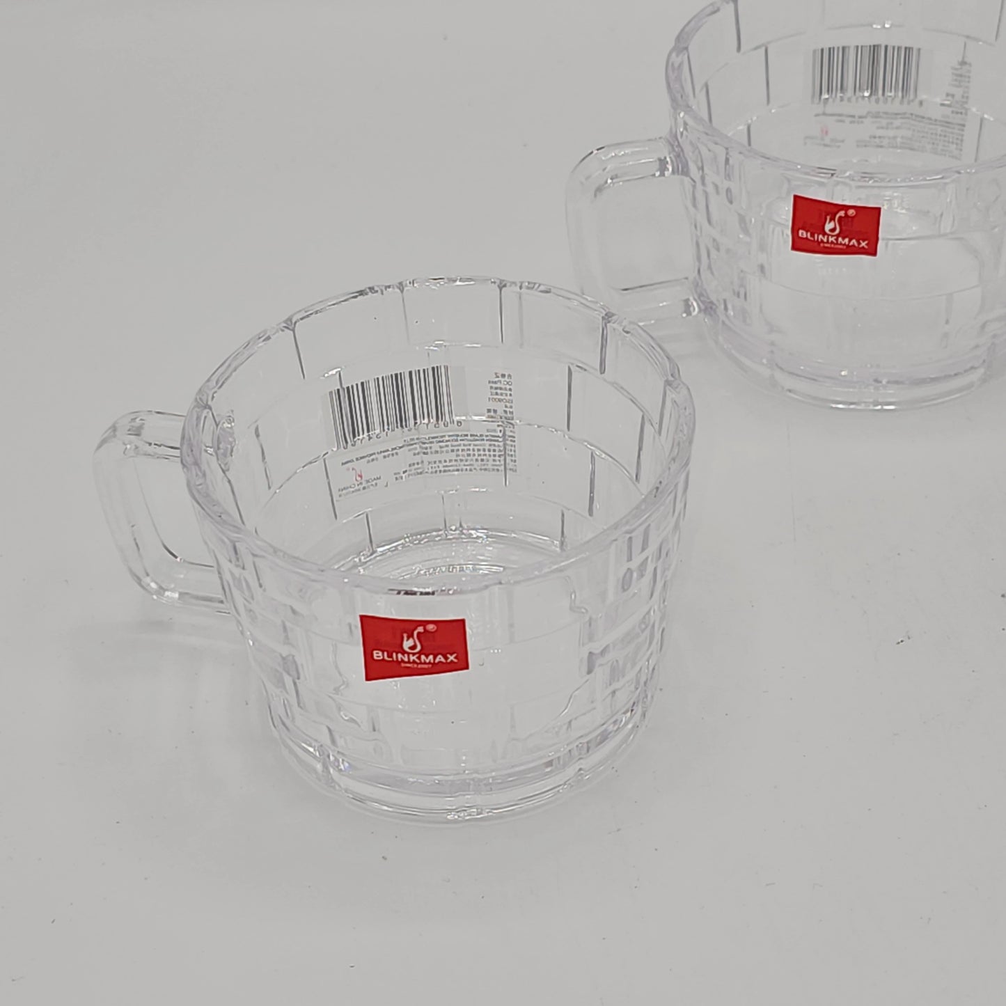 Set de 6 Tasses en Verre Texturé Blinkmax – Élégance Givrée pour Café & Thé