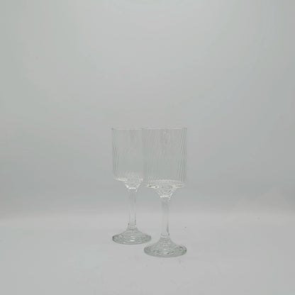 Set de 6 Verres à Pied Borgo Forte par Borgonovo – Design Nervuré Premium, 27 cl