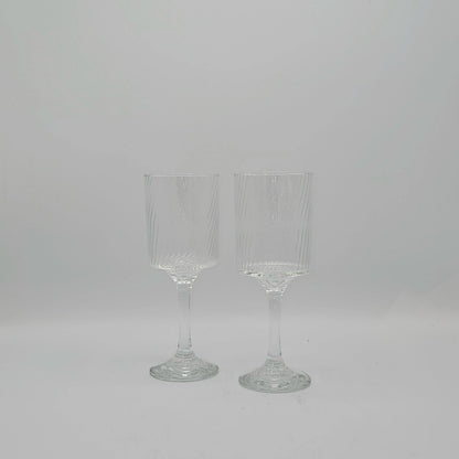Set de 6 Verres à Pied Borgo Forte par Borgonovo – Design Nervuré Premium, 27 cl