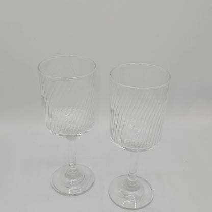 Set de 6 Verres à Pied Borgo Forte par Borgonovo – Design Nervuré Premium, 27 cl