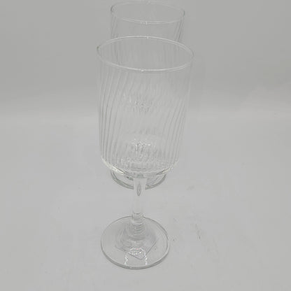 Set de 6 Verres à Pied Borgo Forte par Borgonovo – Design Nervuré Premium, 27 cl