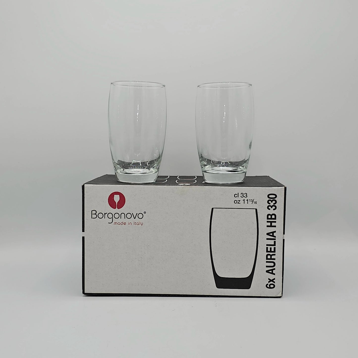Set de 6 Verres Hauts Borgonovo Aurelia – Élégance Italienne & Polyvalence, 33 cl