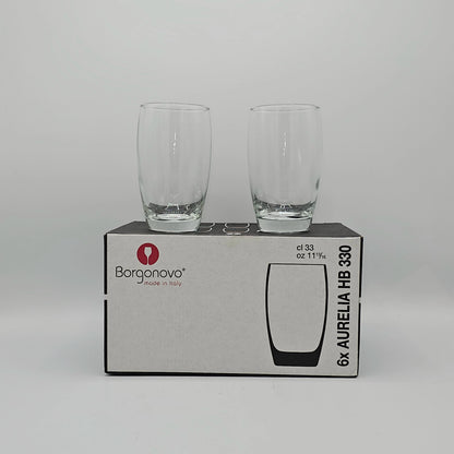 Set de 6 Verres Hauts Borgonovo Aurelia – Élégance Italienne & Polyvalence, 33 cl
