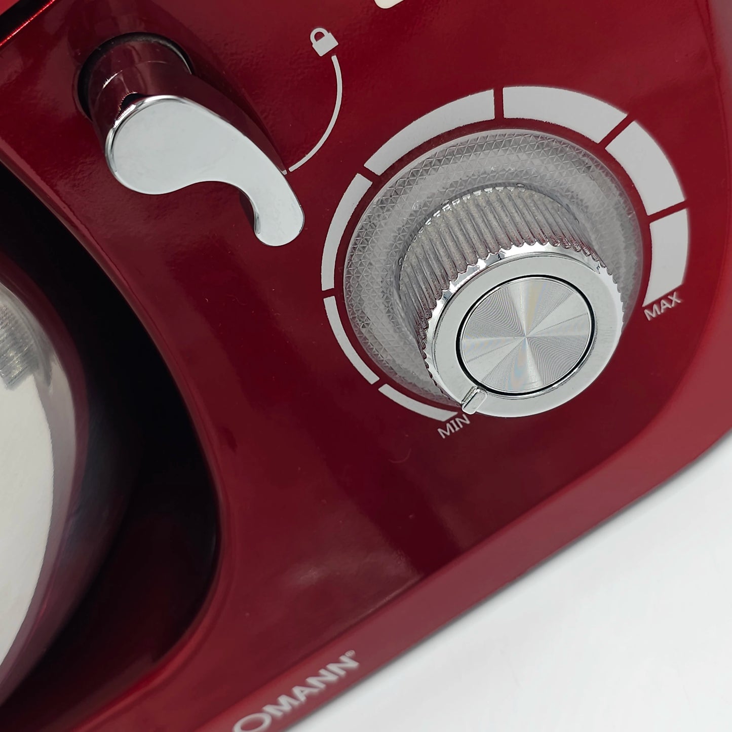 Robot Pâtissier Bomann 1000W – Édition Rouge Rubis & Inox