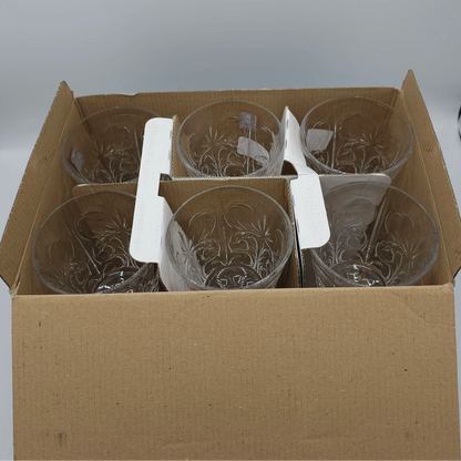 Coffret de 6 Verres à Pied RCR Tattoo – Cristal Luxion Éco-Friendly (29 cl)