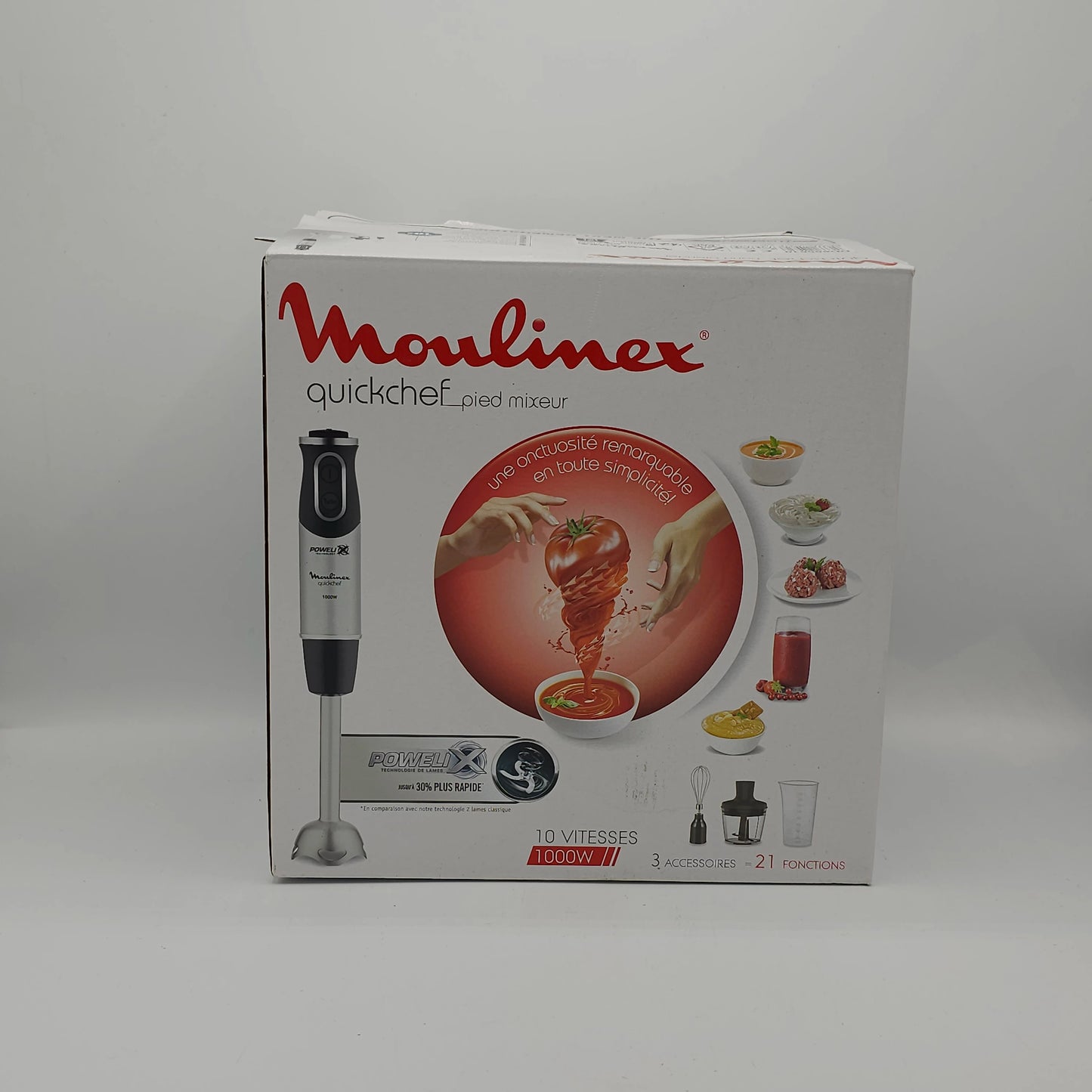 Mixeur Plongeant Moulinex Quickchef 1000W – Performance 3-en-1 & Technologie Powelix