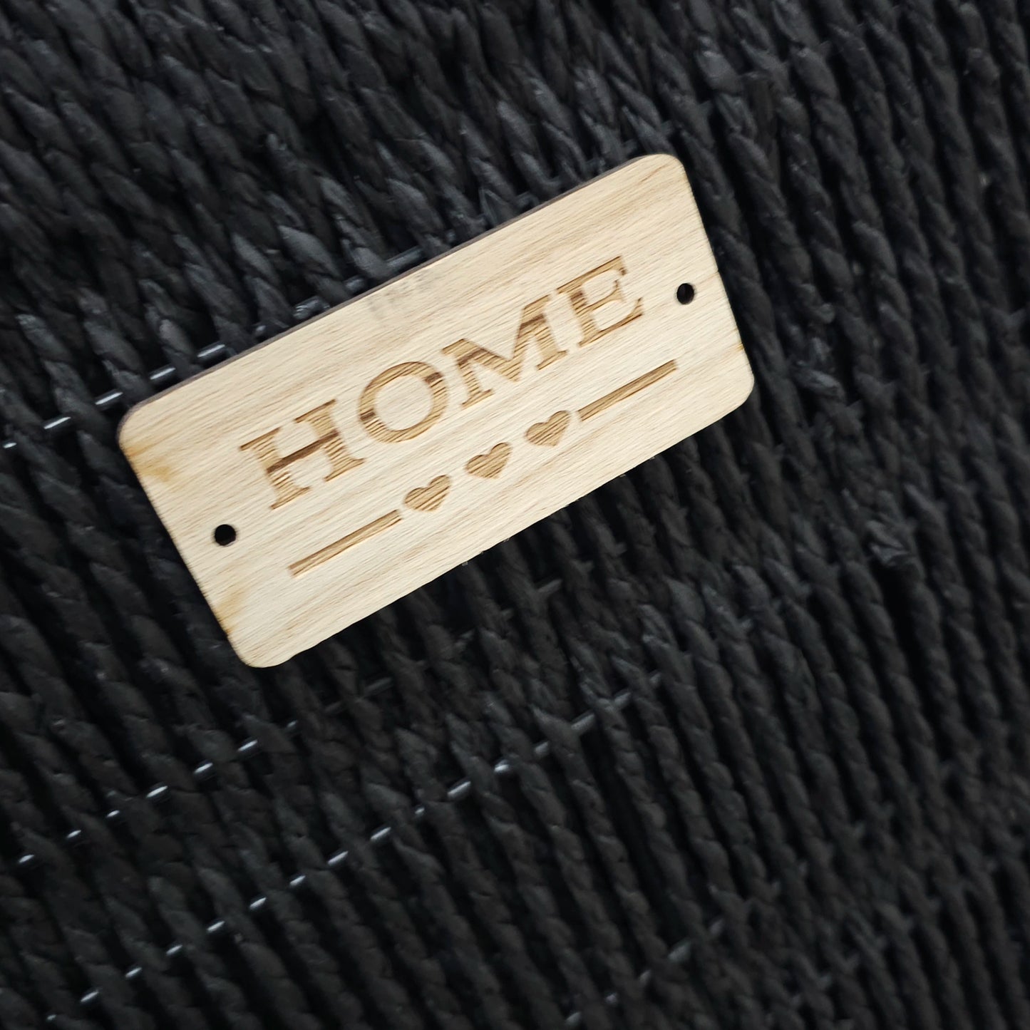 Panier à Linge Design "Home" en Osier Noir – Élégance & Rangement Naturel