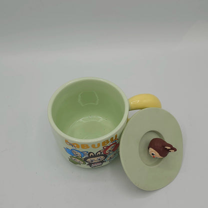 Mug Labubu Kawaii avec Couvercle et Figurine 3D - Tasse en Céramique Premium