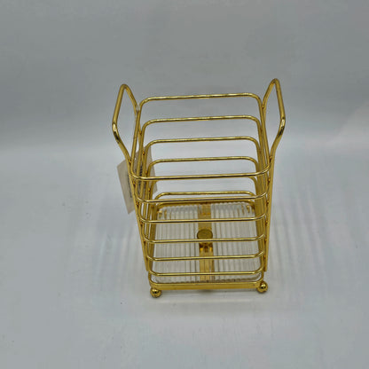 Porte-Ustensiles Premium Doré - Organisateur de Cuisine Chic & Design Métallique