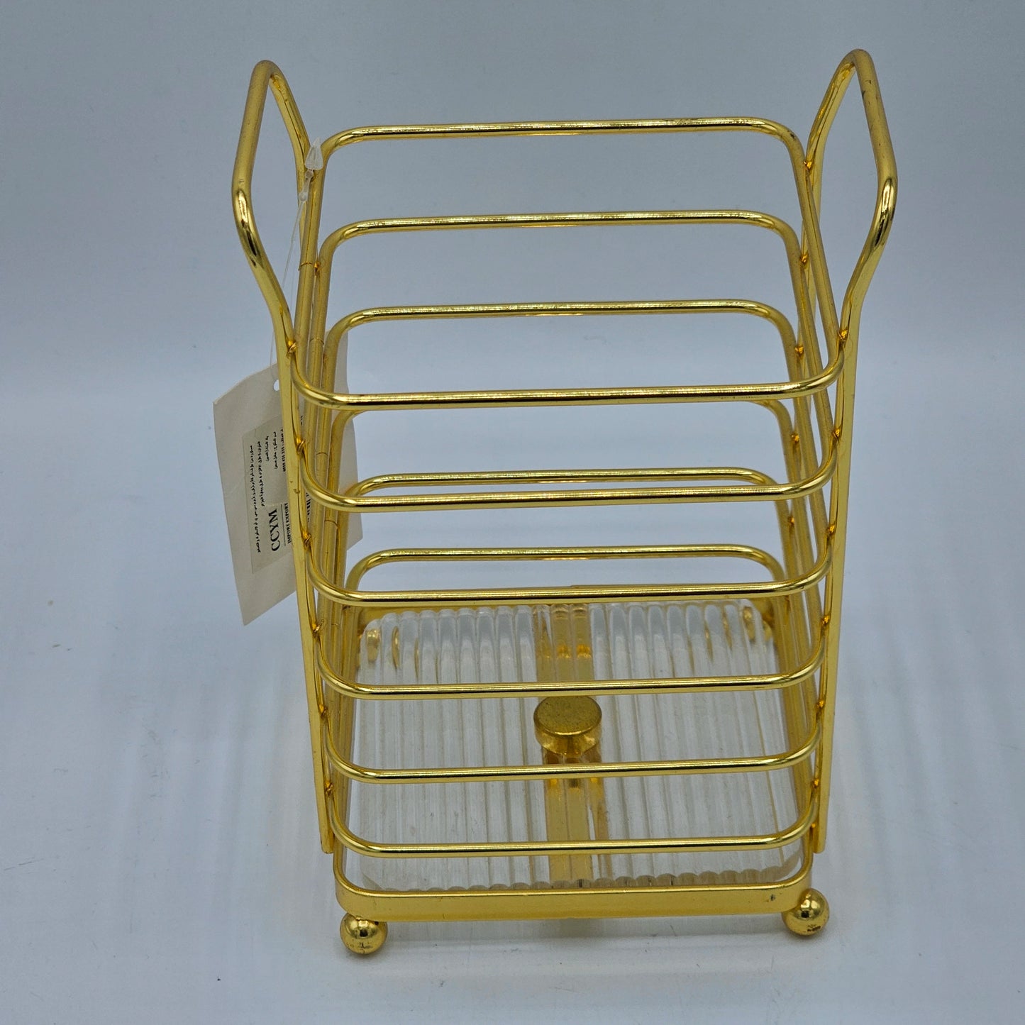 Porte-Ustensiles Premium Doré - Organisateur de Cuisine Chic & Design Métallique