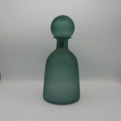 Carafe Design en Verre Dépoli Vert Émeraude – Carafe à Eau & Objet Déco Premium