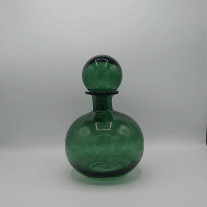 Carafe Sphérique en Verre Vert Émeraude – Flacon Décoratif Haute Couture