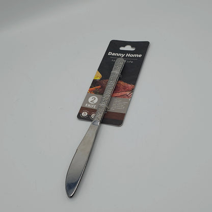 Lot de 2 Couteaux à Steak Premium avec Manche Martelé - Danny Home