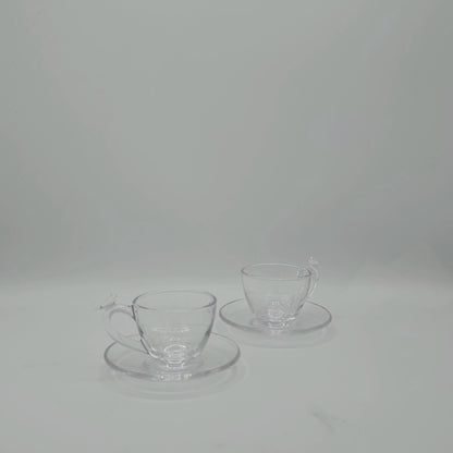 Coffret Service à Café "Bird Series" en Verre Cristallin - Set de 12 Pièces