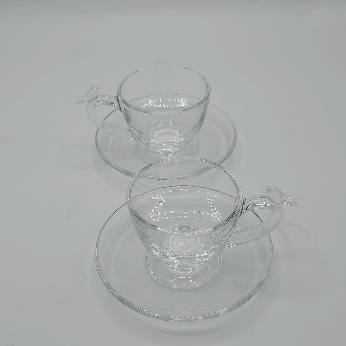Coffret Service à Café "Bird Series" en Verre Cristallin - Set de 12 Pièces