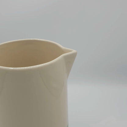 Pichet en Céramique Bicolore Vert Sauge et Crème