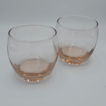Coffret de 6 Verres Paşabahçe "Barrel" - Fond Teinté Rose (340ml)