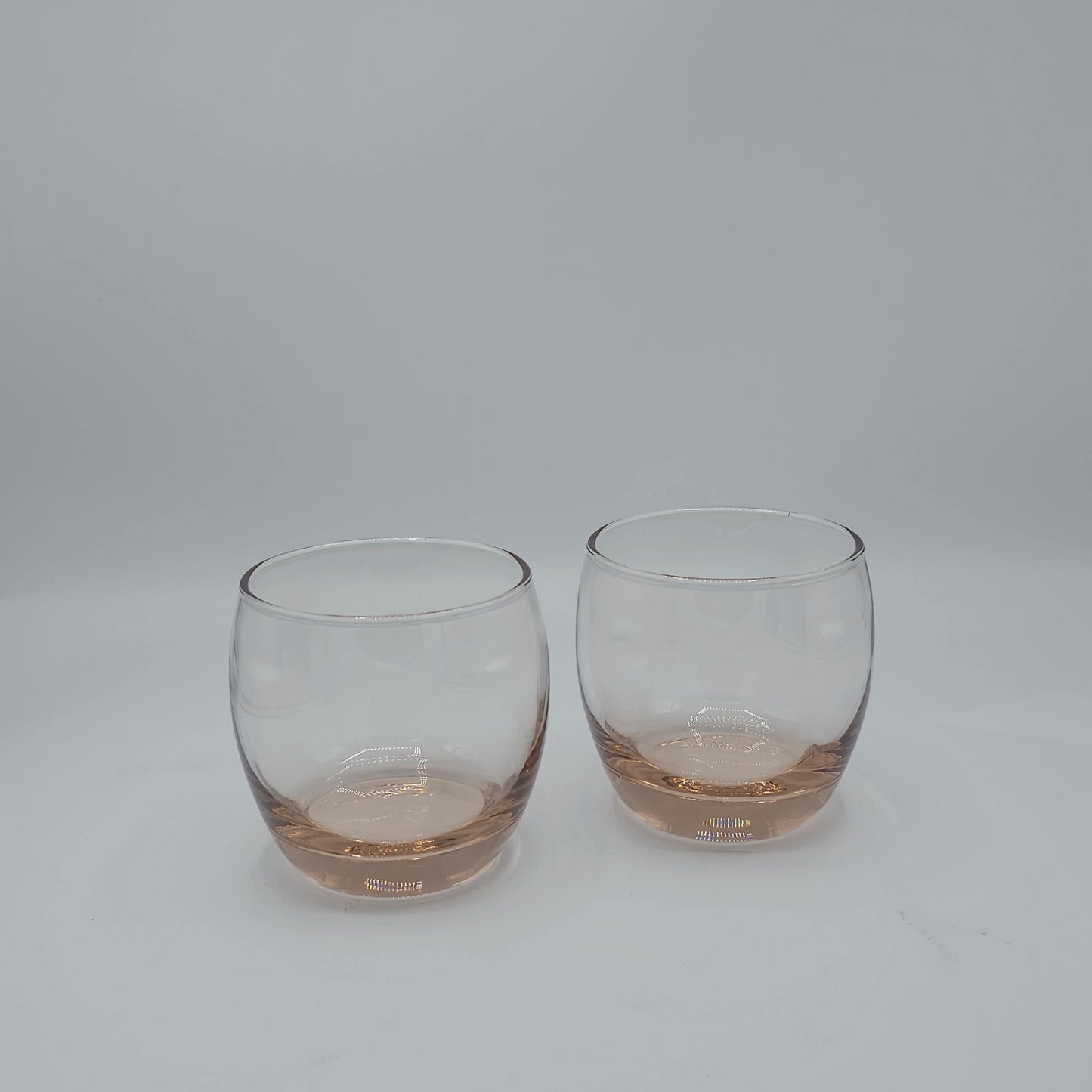 Coffret de 6 Verres Paşabahçe "Barrel" - Fond Teinté Rose (340ml)